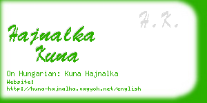 hajnalka kuna business card